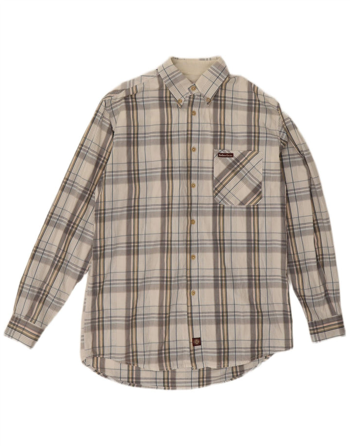 Marlboro Classics Mens Shirt Medium White Check