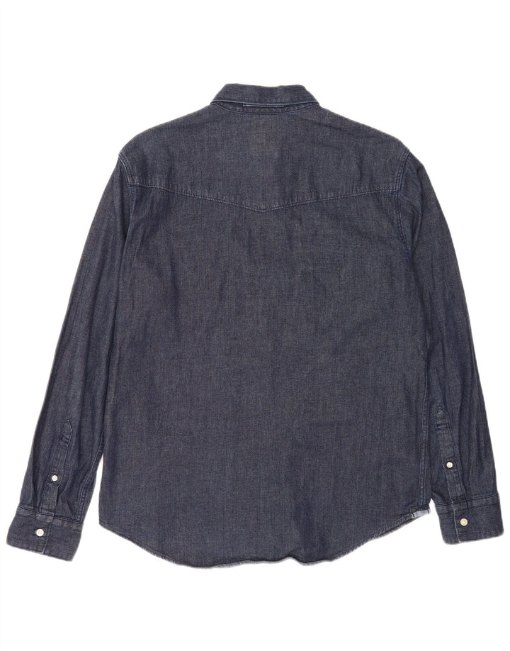Levi's Mens Standard Fit Denim Shirt Medium Navy Blue Cotton