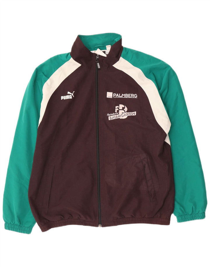 Puma Veste de Survêtement Graphique Homme Large Marron Colorblock Polyester