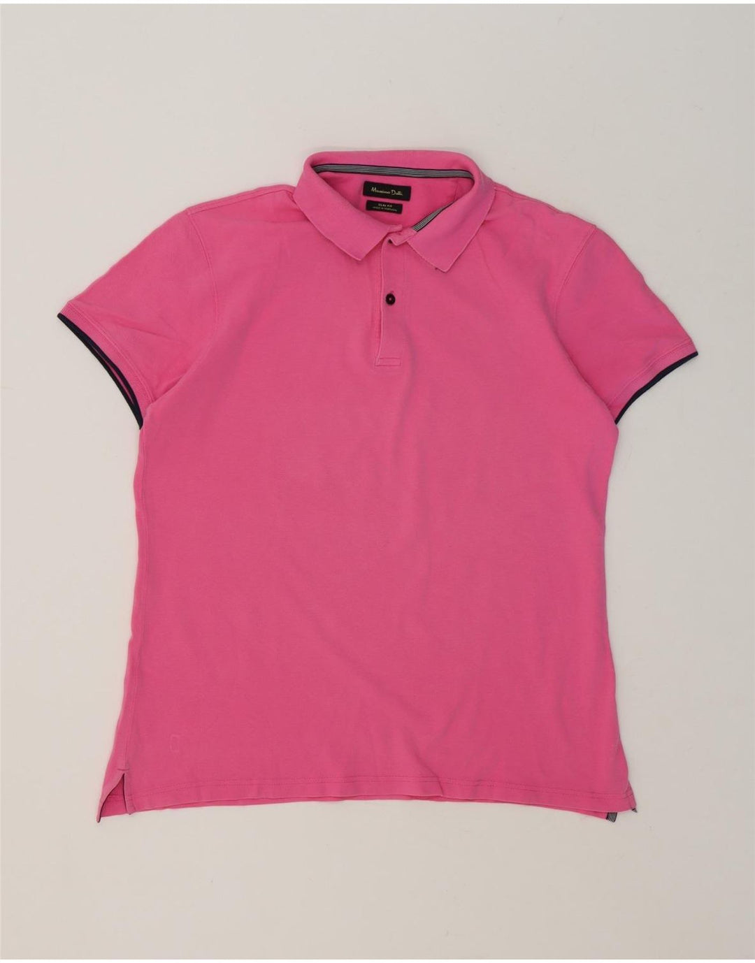 Massimo Dutti Herre Slim Fit Polo Shirt Large Pink