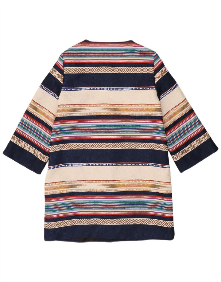 Soprabito da donna Christopher Wren UK 12 Medio blu navy retrò geometrico