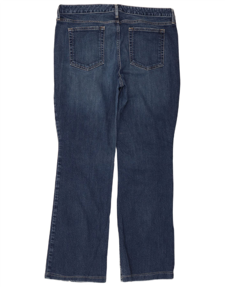 EDDIE BAUER Womens Slightly Curvy Bootcut Jeans US 12 Large W34 L29 Blue