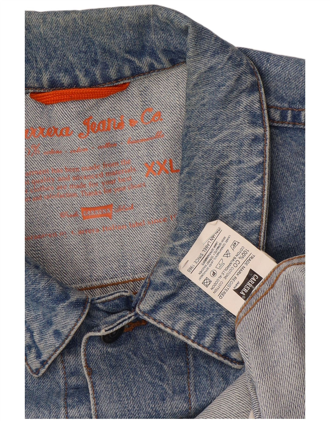 Carrera Herre denimjakke UK 44 2XL Blå Bomuld