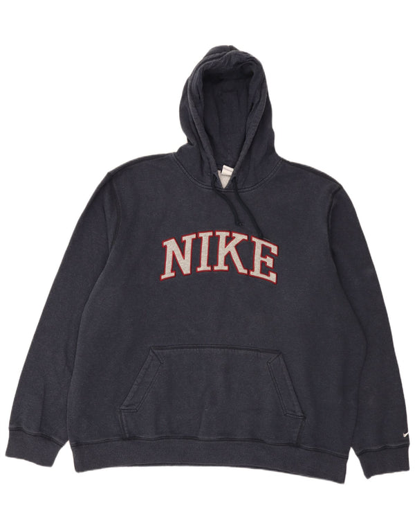 Nike Mens Graphic Hoodie Jumper 2XL Navy Blue