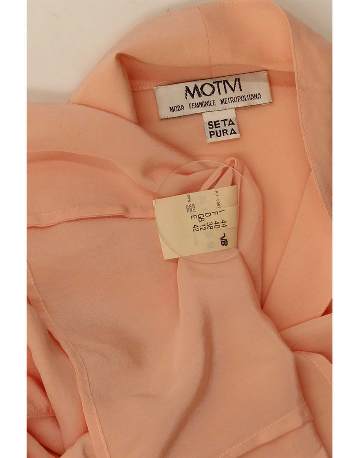 MOTIVI Womens Shirt Blouse UK 12 Medium Pink Silk