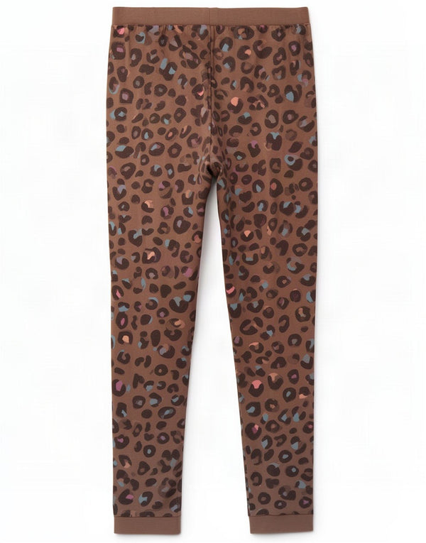 Marks & Spencer Girls Leggings 13-14 Years Brown Animal Print Cotton