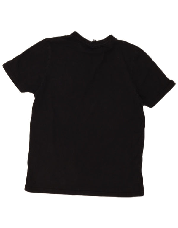 Ellesse Hommes Slim Fit T-Shirt Top Large Noir Coton