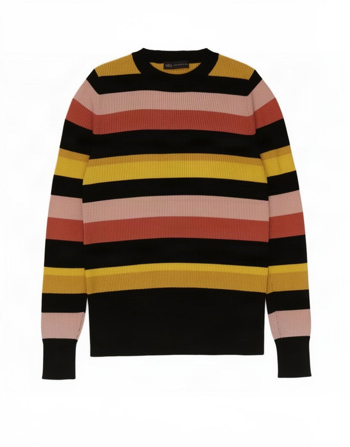 Top in camicetta da donna Marks & Spencer UK 12 a righe multicolori medie