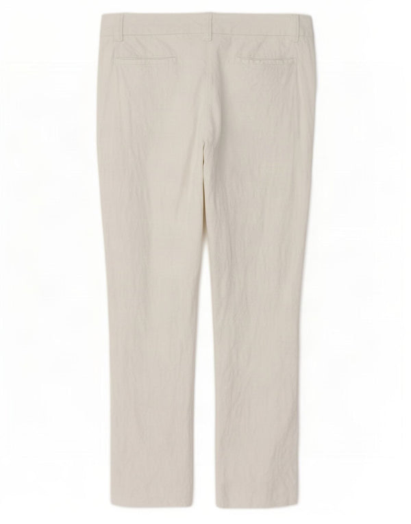 Moschino Womens Slim Chino Trousers UK 14 Large W34 L27 White Cotton