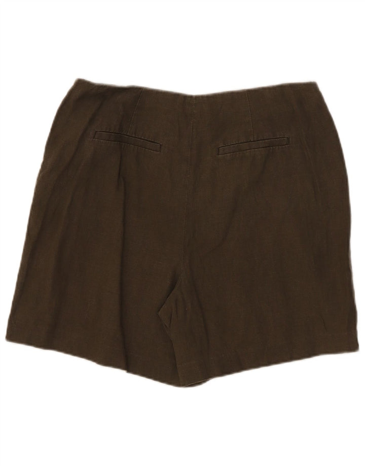 Boden Womens Chino Shorts UK 12 Medium W32 Khaki Linen