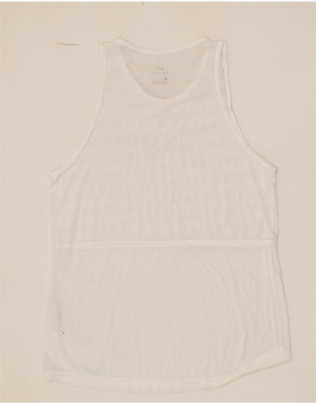 NIKE Womens Dri Fit Vest Top UK 10 Small White Vintage Nike and Second-Hand Nike from Messina Hembry 