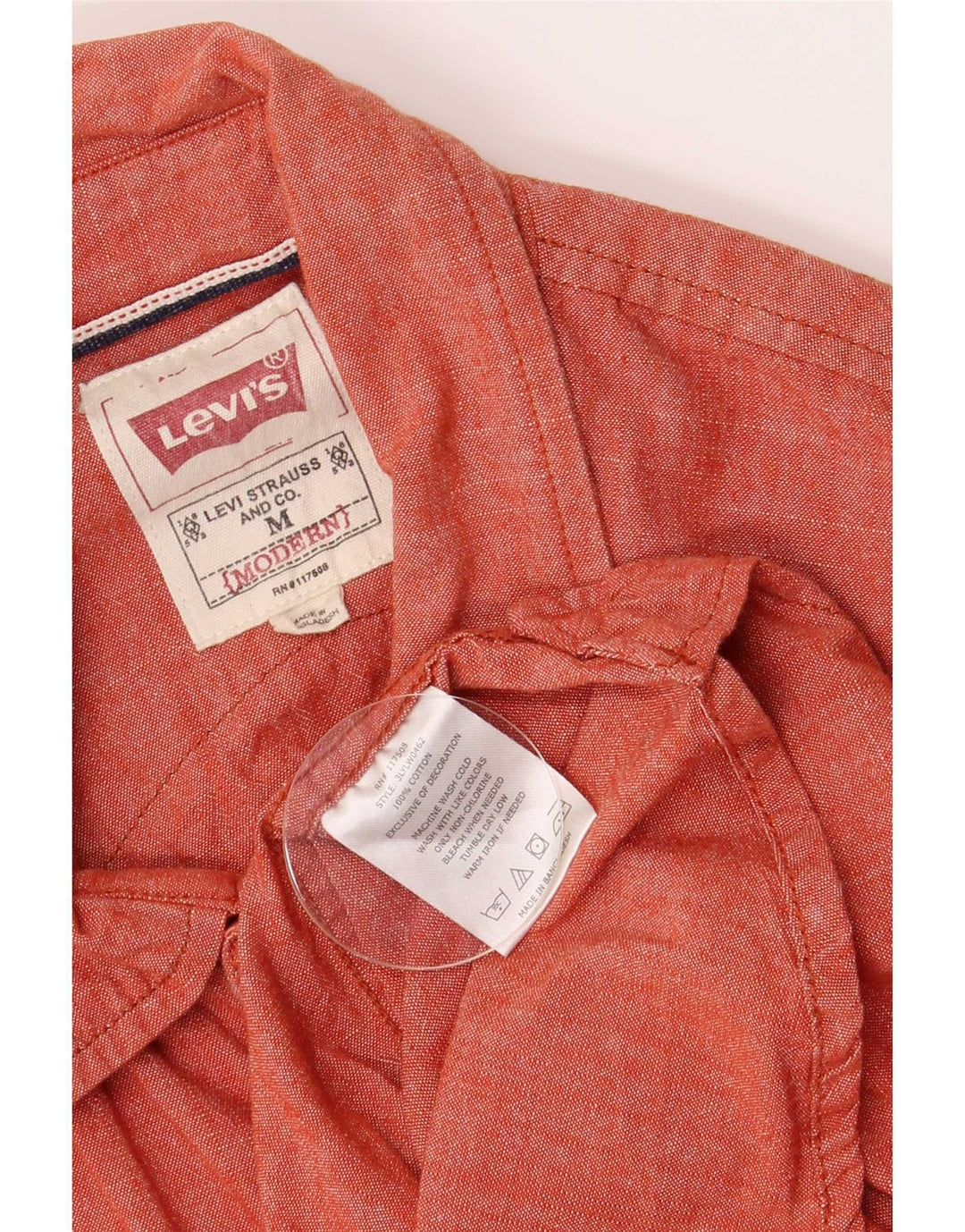 Levi's herreskjorte medium rød bomuld