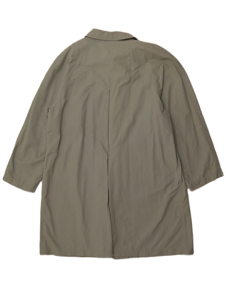 TRUSSARDI Mens Trench Coat IT 52 XL Grey Cotton