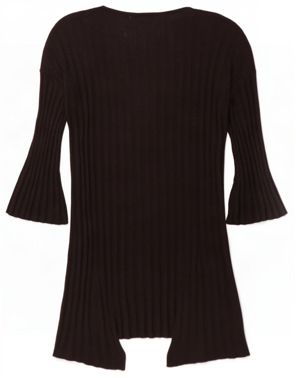 Женский длинный длинный открытый кардиган Topshop UK 10, маленький черный
