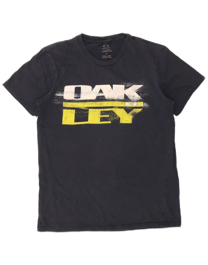 Oakley Mens Graphic T-Shirt Top Small Navy Blue