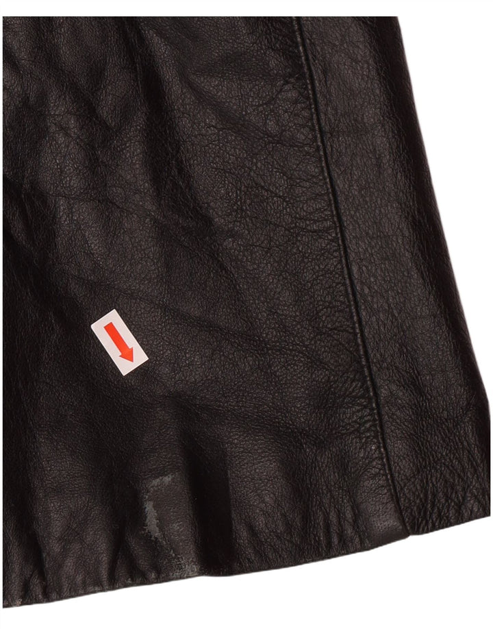COLECȚIE NOUĂ Palton din piele pentru femei IT 44 Medium Black Leather