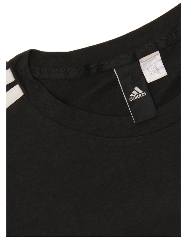 ADIDAS Womens T-Shirt Top UK 10 Small Black