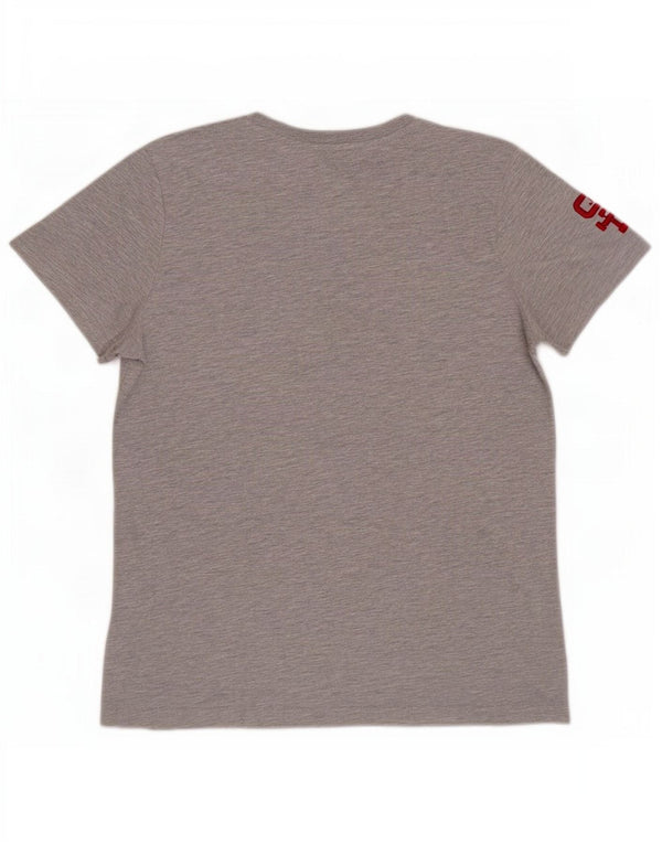 Superdry Camiseta gráfica para mujer Top UK 40 Algodón moteado gris medio