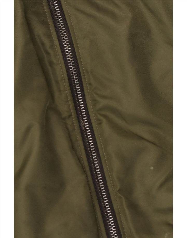 Superdry Mens Military Bomber Jacket UK 38 Medium Khaki Nylon