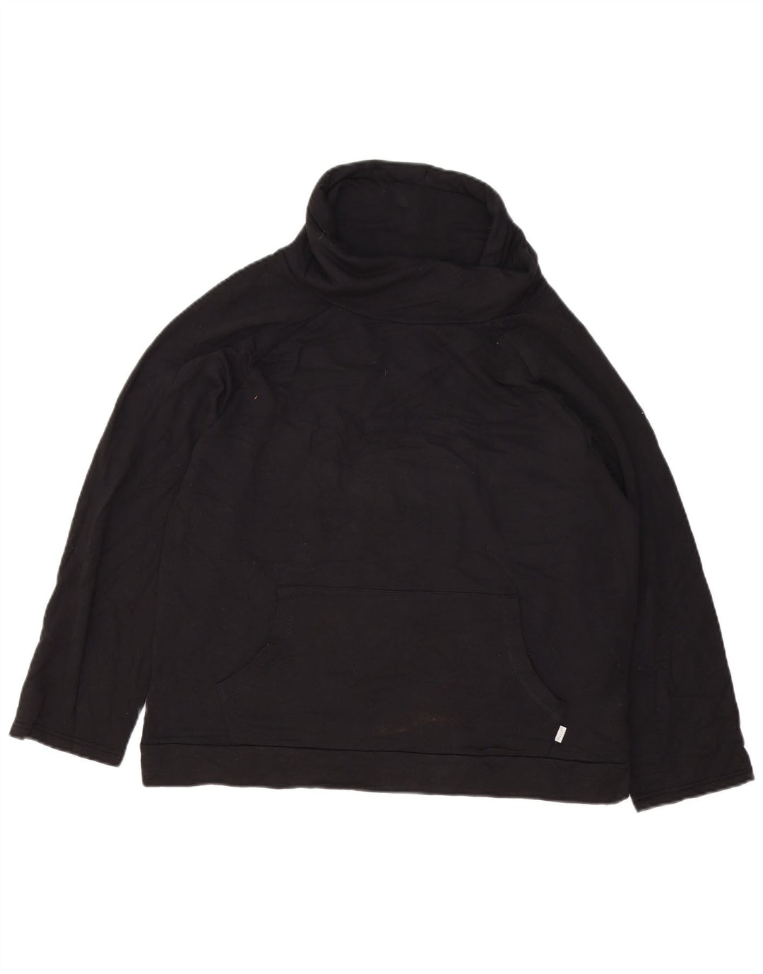 Fat Face Womens Oversized Roll Neck Sweatshirt Jumper UK 10 Small Black