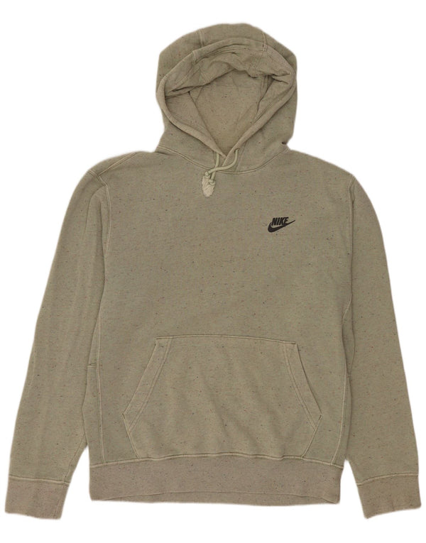 Nike Mens Hoodie Jumper Small Green Flecked Cotton