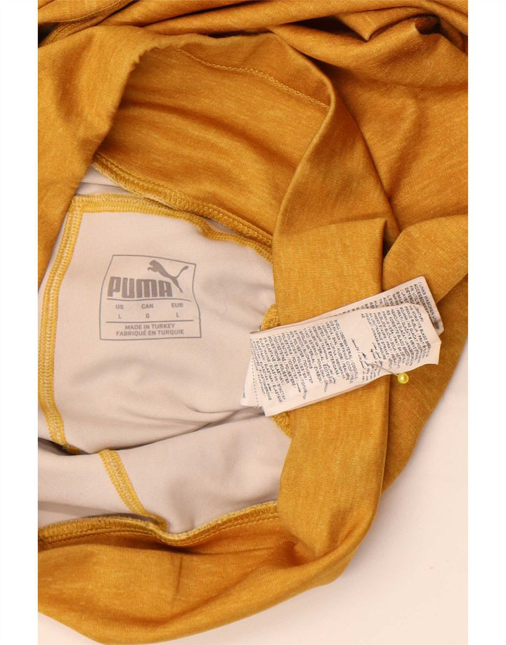 Leggings con staffa da donna Puma UK 14 Large Giallo Colourblock Poliestere