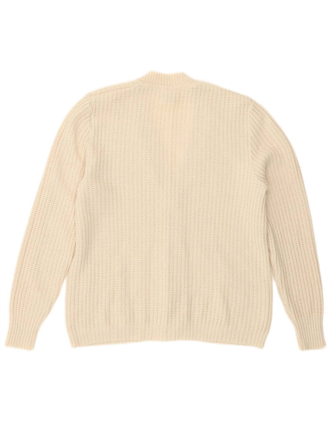 Vintage dame cardigan sweater IT 48 XL Hvid Virgin Wool