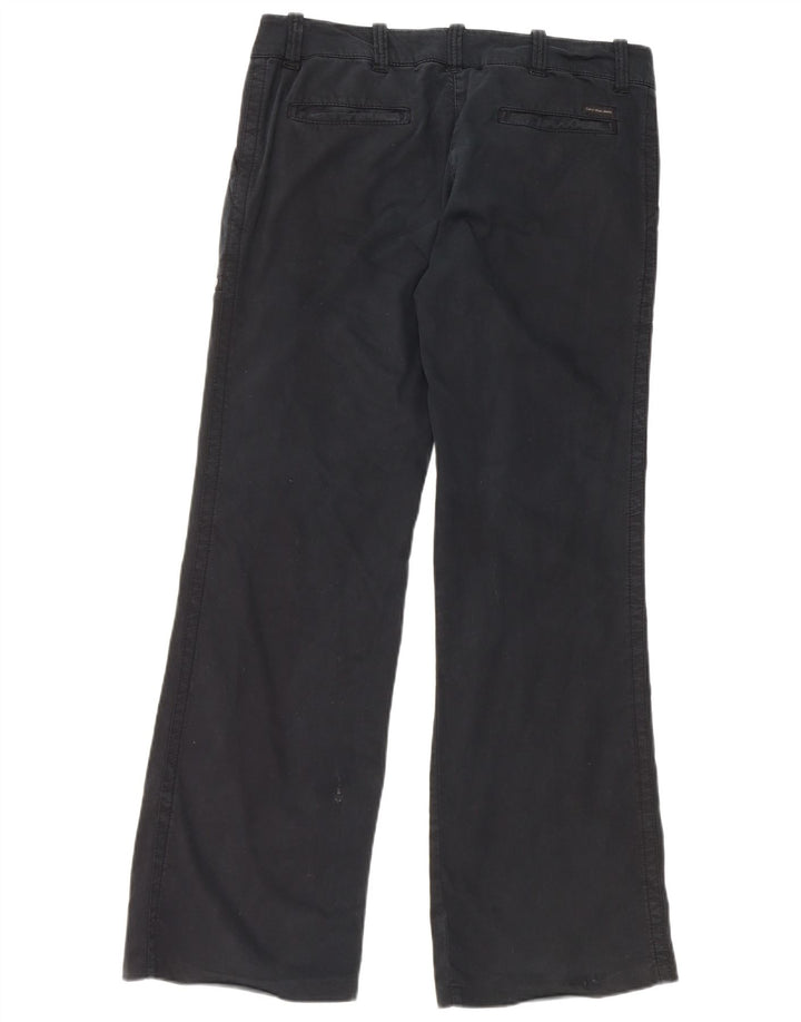 Calvin Klein Damen Bootcut-Hose W31 L30 Schwarze Baumwolle