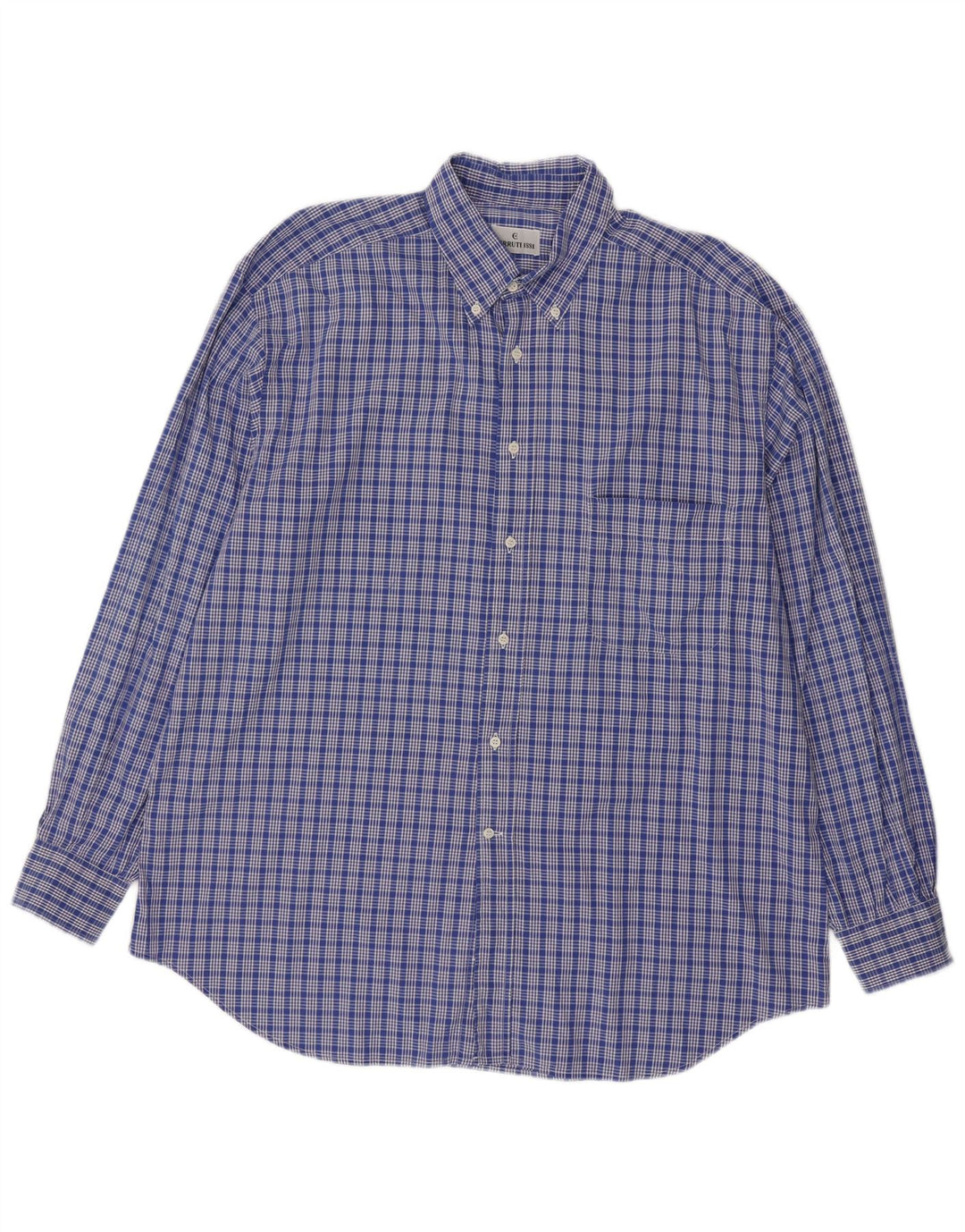 Cerruti 1881 Mens Shirt XL Blue Check