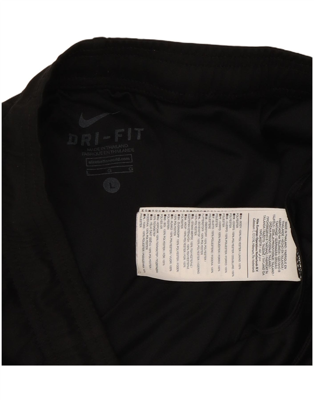 Nike Herre Dri Fit sportsshorts, store sorte polyester