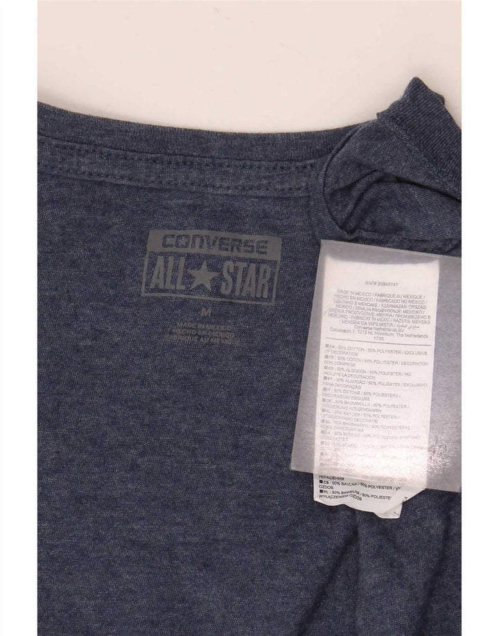 Converse Mens Chuck Taylor T-Shirt Top Medium Blue Cotton
