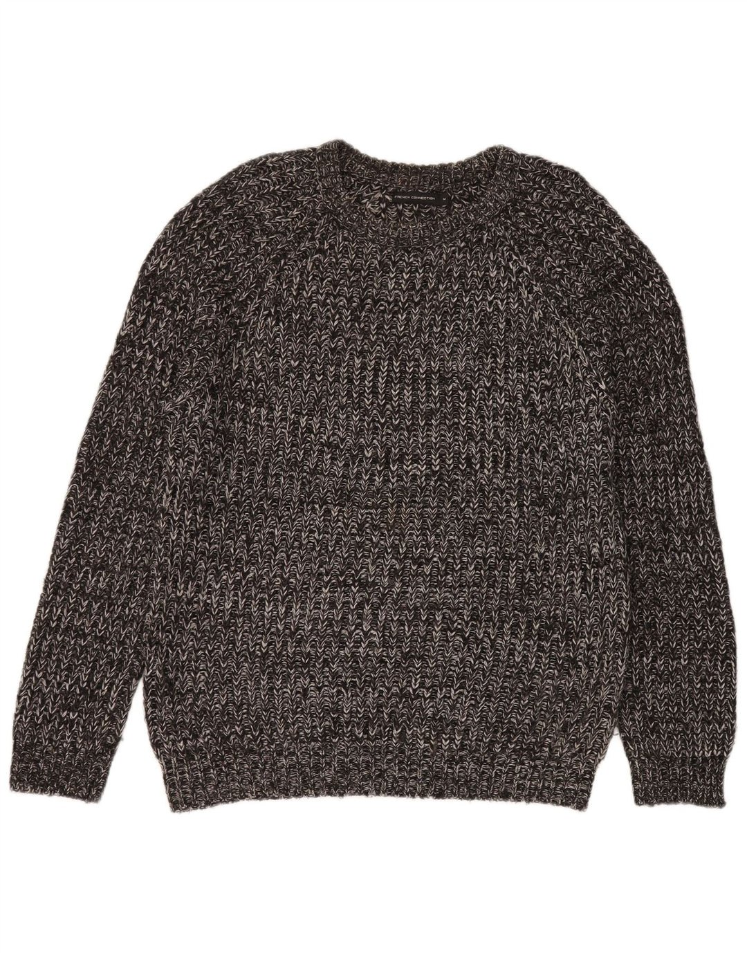 French Connection Herre Boat Neck Jumper Sweater Medium Grey Flecked Acryl