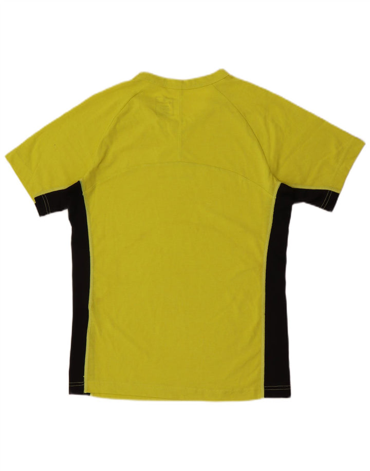 Champion Mens T-Shirt Top Small Yellow Colourblock