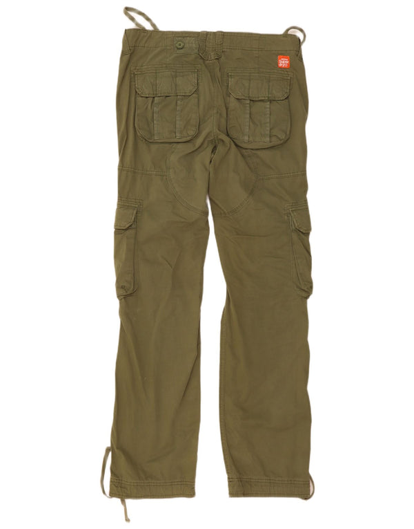 Superdry Straight Cargo-bukser til mænd Medium W34 L35 Khaki Bomuld