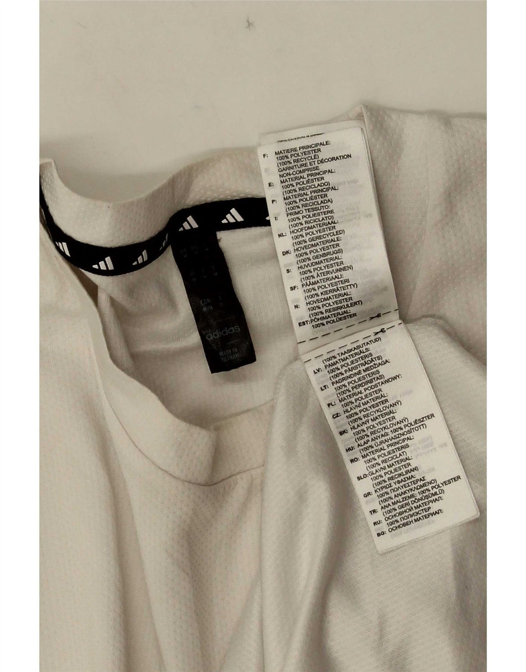 Adidas Mens Aeroready T-Shirt Top Medium White Polyester