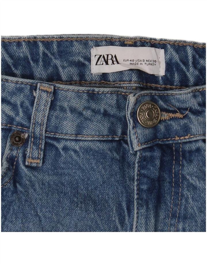 Zara Dame Straight Jeans EU 40 Medium W30 L31 Blå