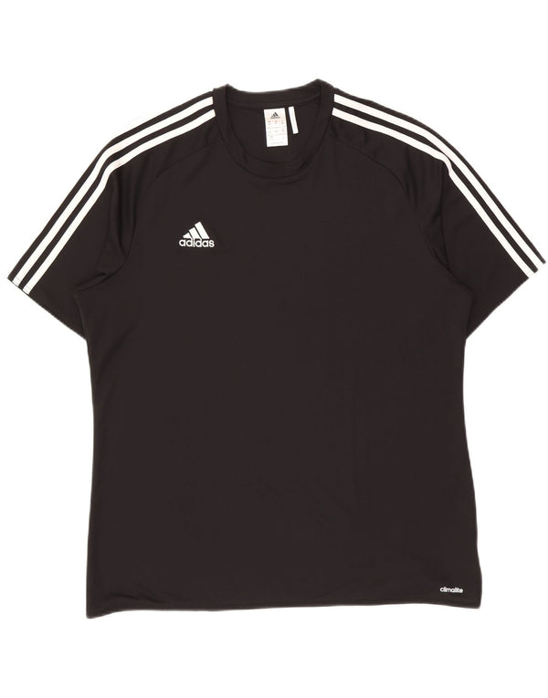 T-shirt Adidas Climalite da uomo Top XL poliestere nero