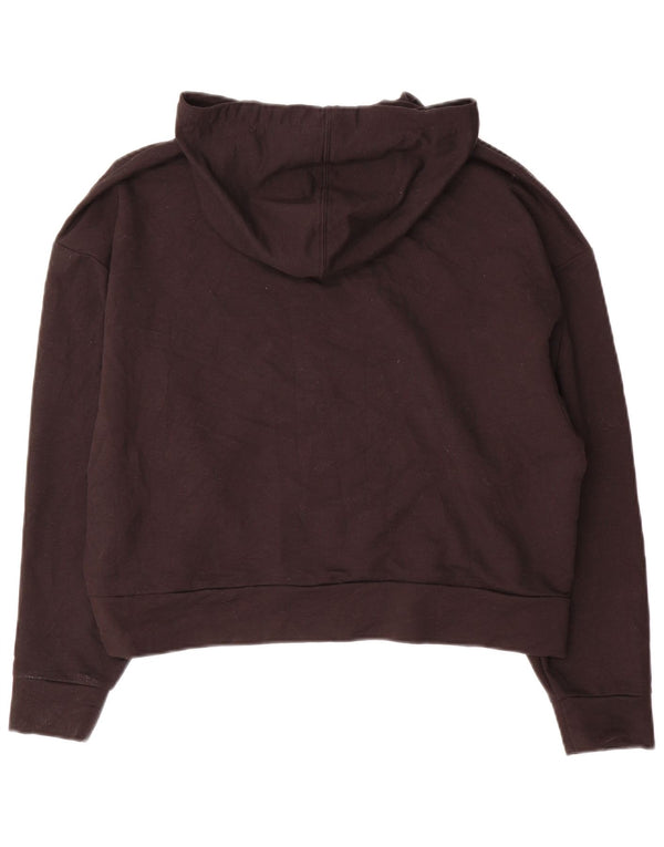 Puma Dame Crop Hoodie Jumper UK 16 Large Black