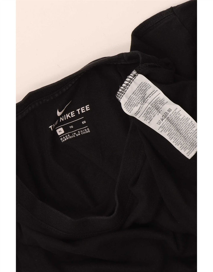 Nike Mens T-Shirt Top XL Black Cotton