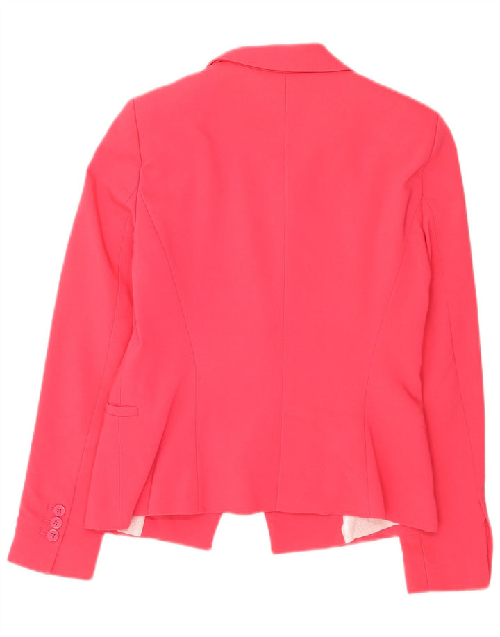 Zara Dame 1-knaps blazerjakke UK 12 Medium Pink Polyester
