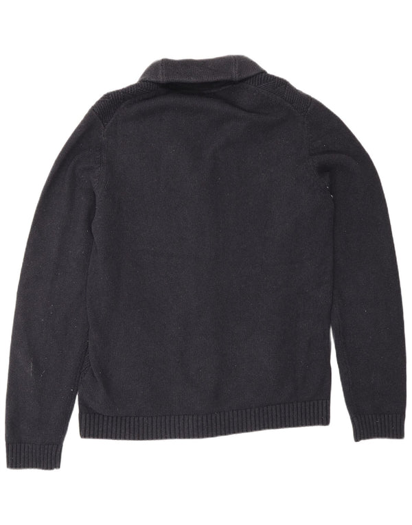 Ted Baker Herre Cardigan Sweater Størrelse 4 Large Marineblå Bomuld