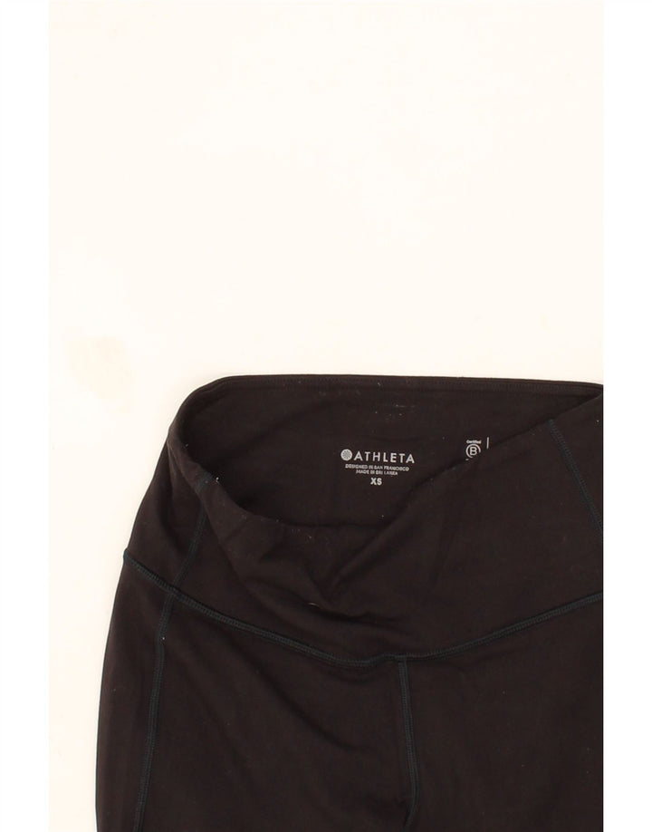 ATHLETA Womens Leggings UK 6 XS Black Nylon Vintage Athleta and Second-Hand Athleta from Messina Hembry 