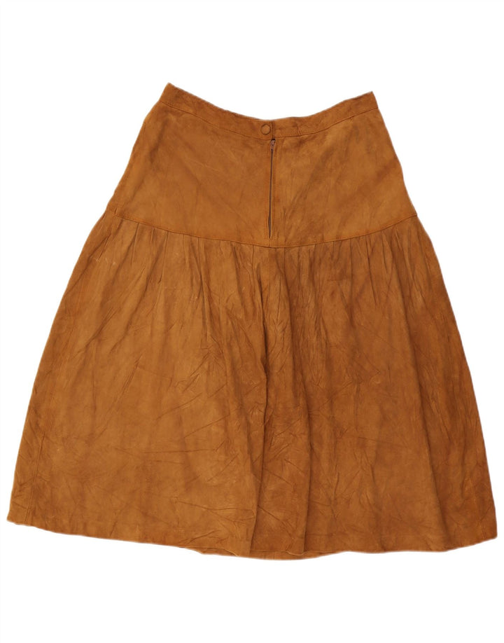Vintage dame ruskind A-line nederdel W28 Medium Beige