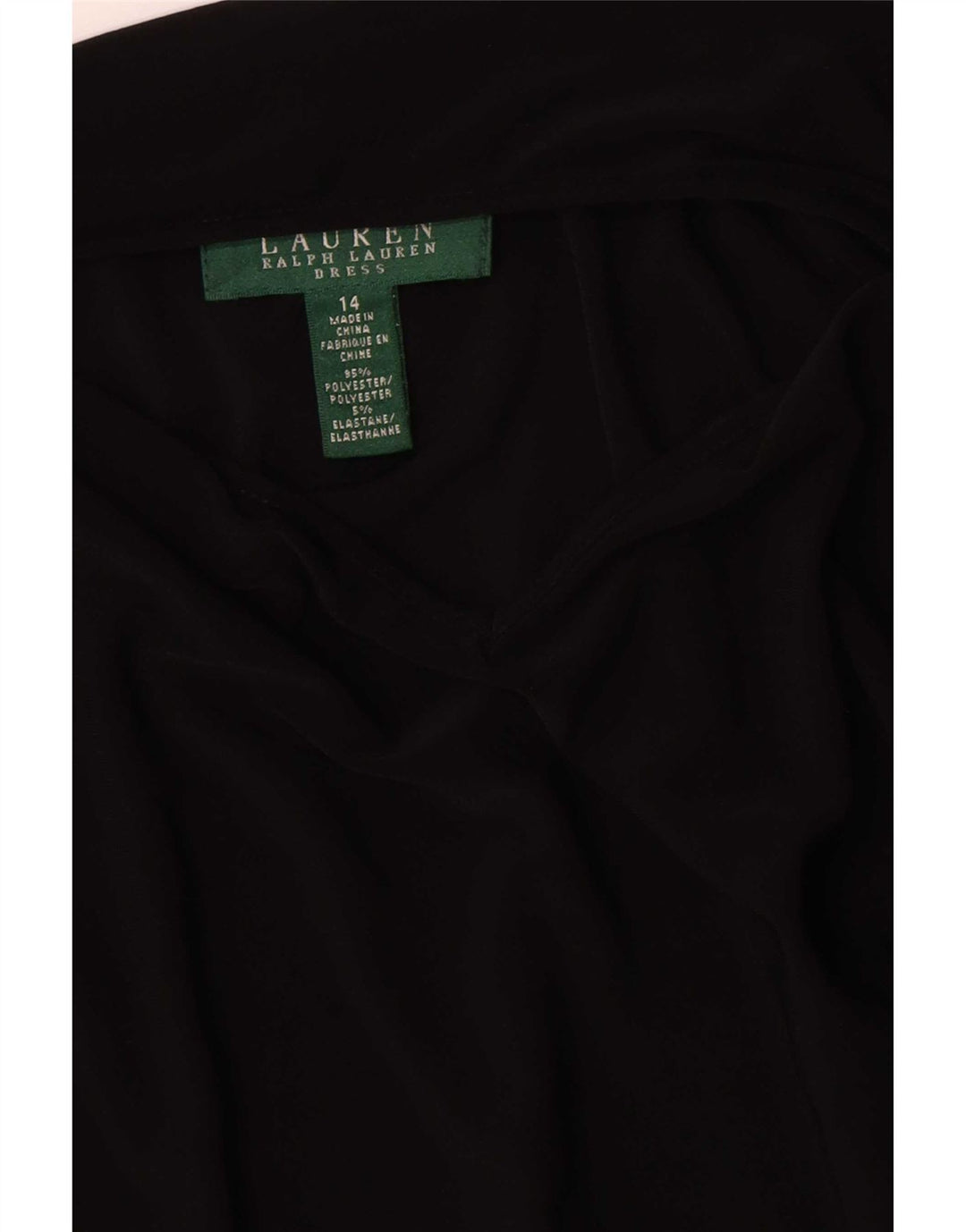 Damska sukienka płaszczowa Ralph Lauren US 14 XL, czarny poliester