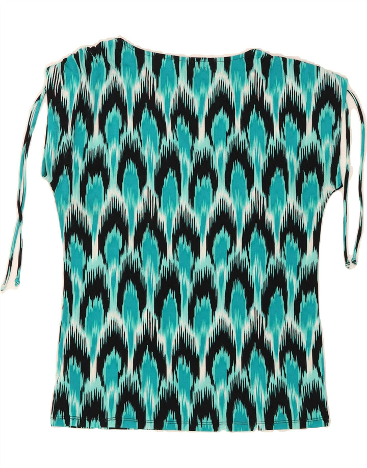 MICHAEL KORS Womens Sleeveless Blouse Top UK 14 Medium Blue Ikat Polyester Vintage Michael Kors and Second-Hand Michael Kors from Messina Hembry 
