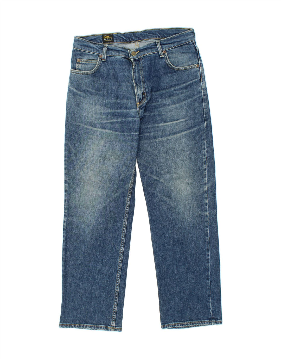 LEE Womens Straight Jeans W34 L30  Blue Cotton