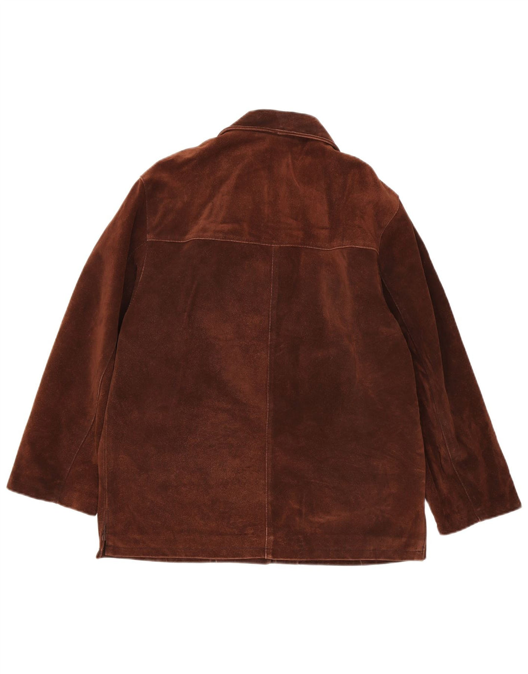 Braschi Jaqueta blazer feminina oversized de camurça com 4 botões IT 42 marrom médio