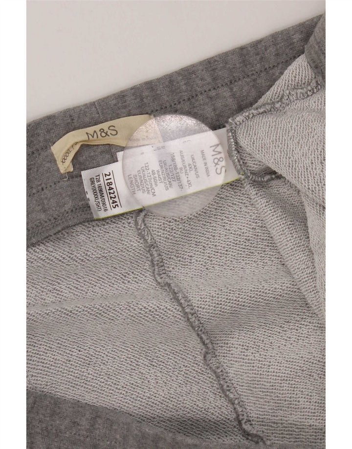 Męskie spodnie dresowe Marks & Spencer, 4XL, szare, bawełniane