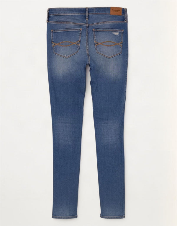 Abercrombie & Fitch Damen Distressed Skinny Jeans US 6 Medium W28 L27 Blau