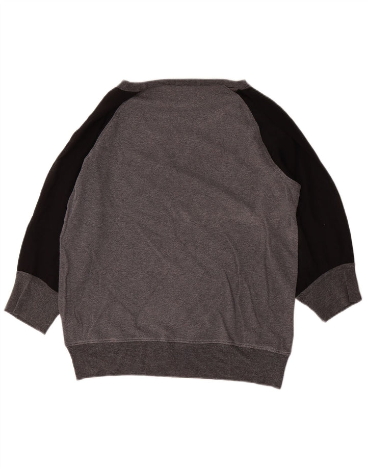 French Connection Womens 3/4 Sleeve Sweatshirt Jumper UK 10 Small Grey